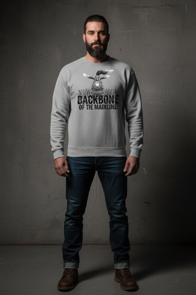 Backbone Crew - Sport Grey Front