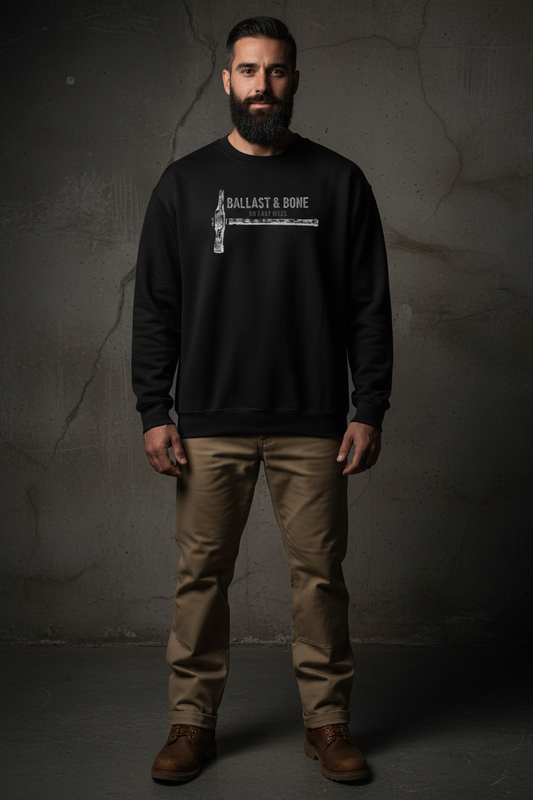 Black Crewneck Front Mockup