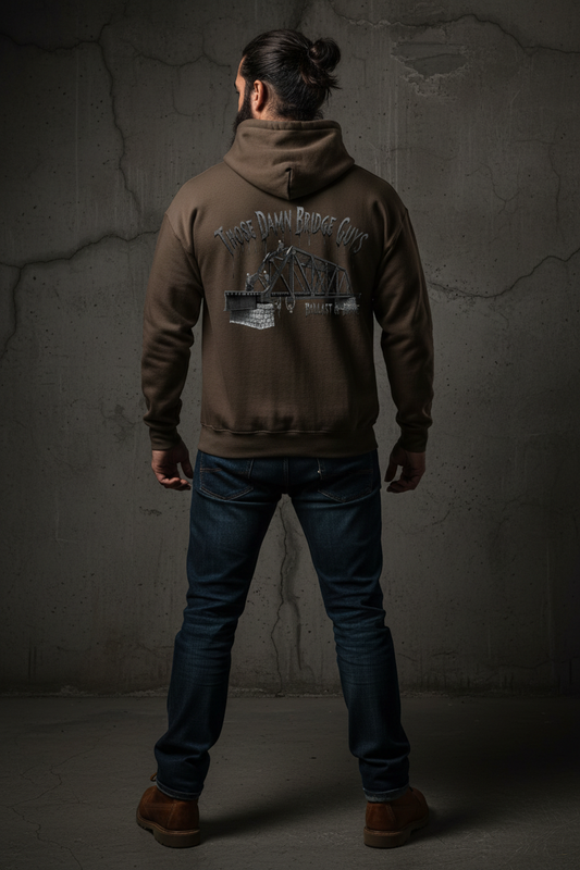 Dark Brown Hoodie Back Mockup