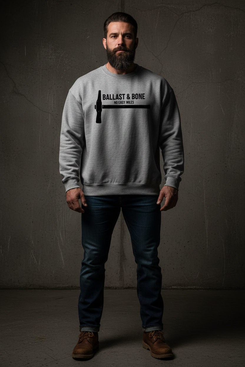 Sport Grey Crewneck Front Mockup