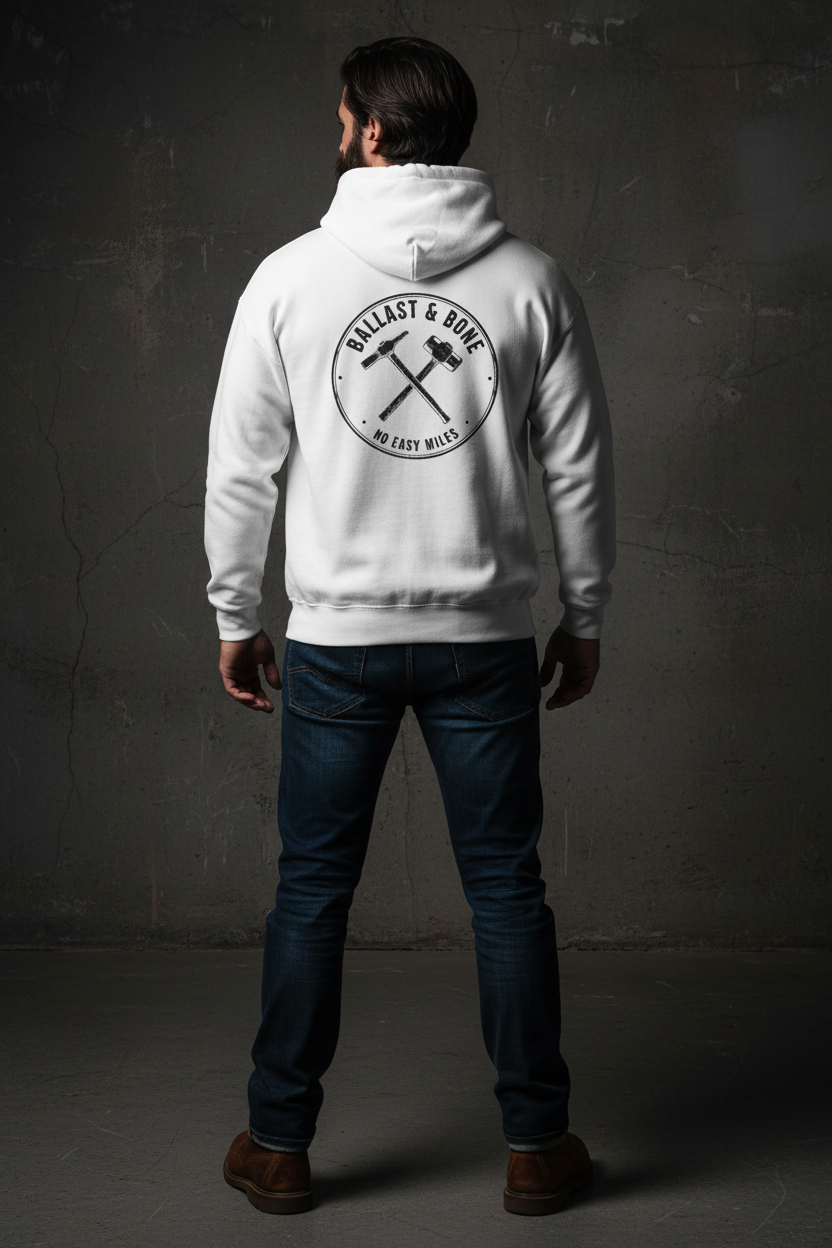 White Hoodie Back Mockup