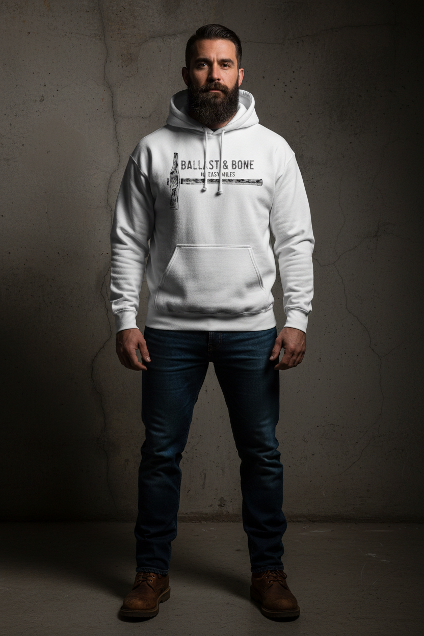 White Hoodie Front Mockup