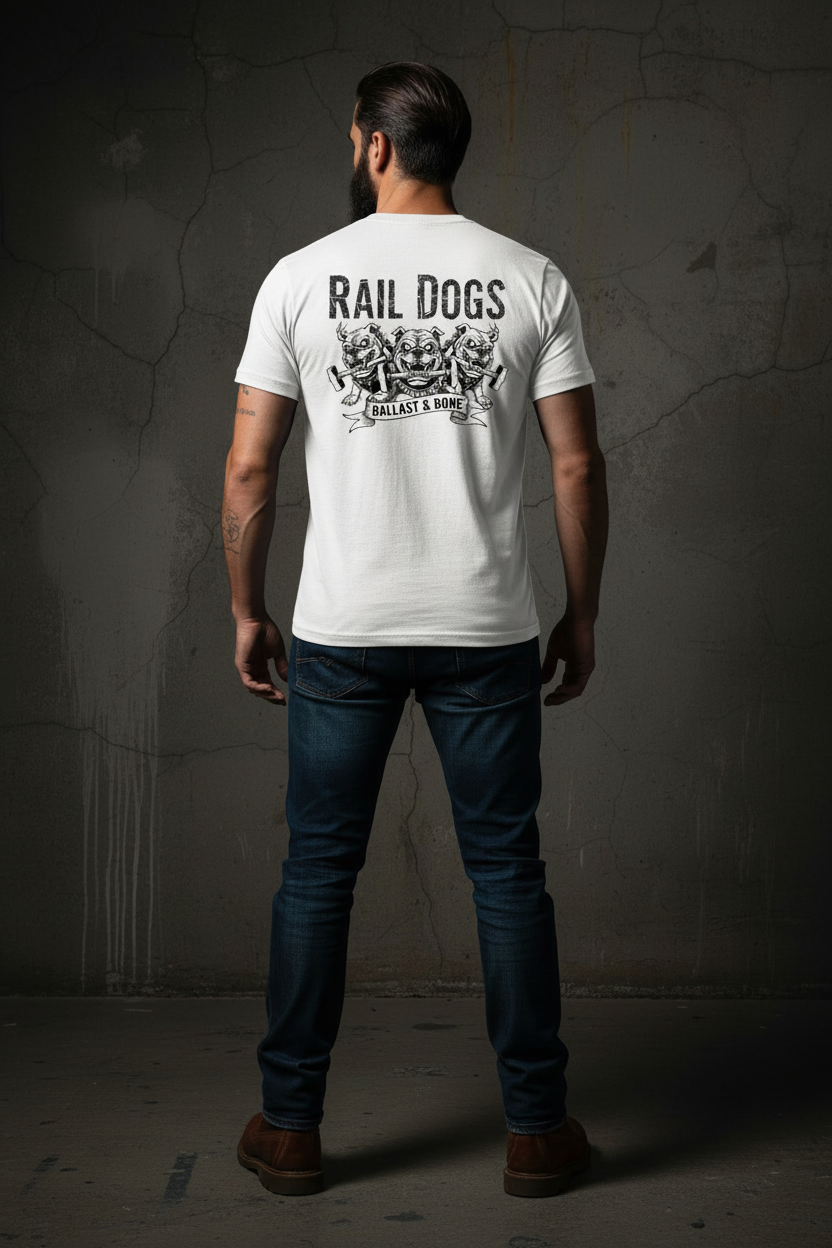 White Tee Back Mockup