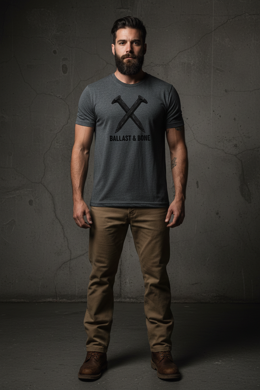 Asphalt Grey Tee Front Mockup