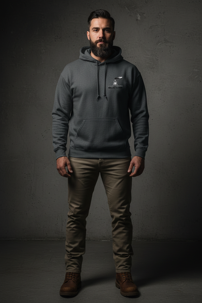 Backbone Hoodie - Charcoal Front