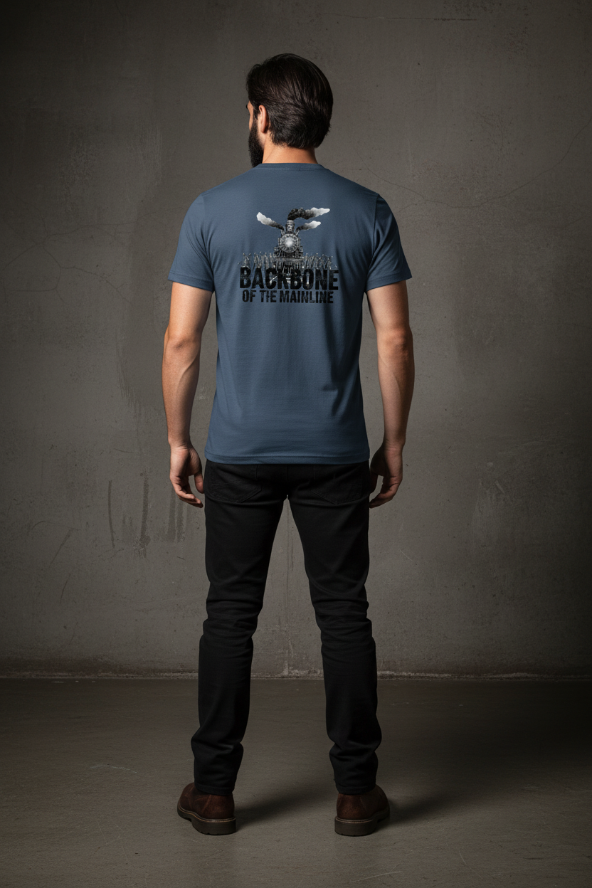 Backbone Tee - Indigo Blue Back