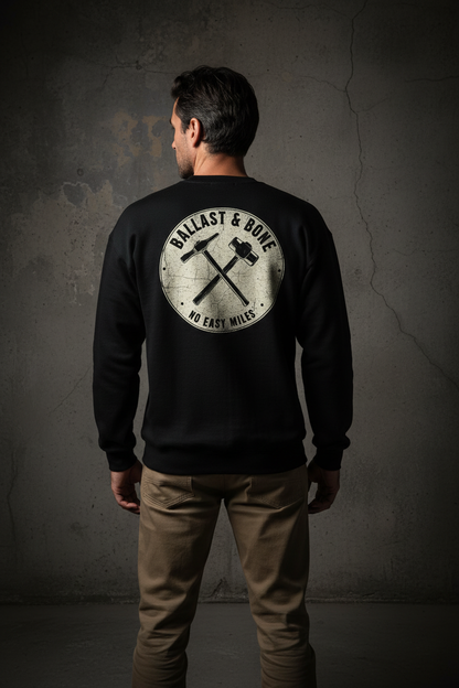 Black Crewneck Back Mockup