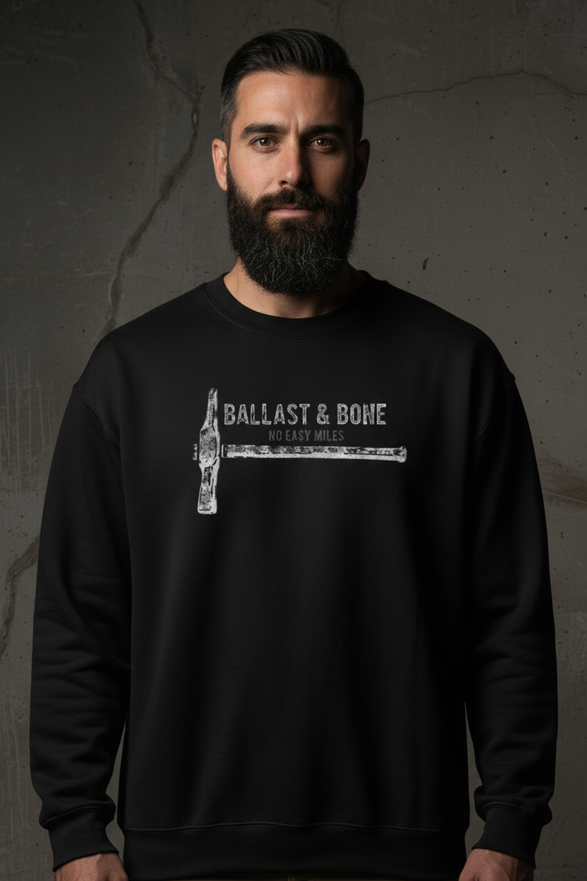 Black Crewneck Zoomed Front Design