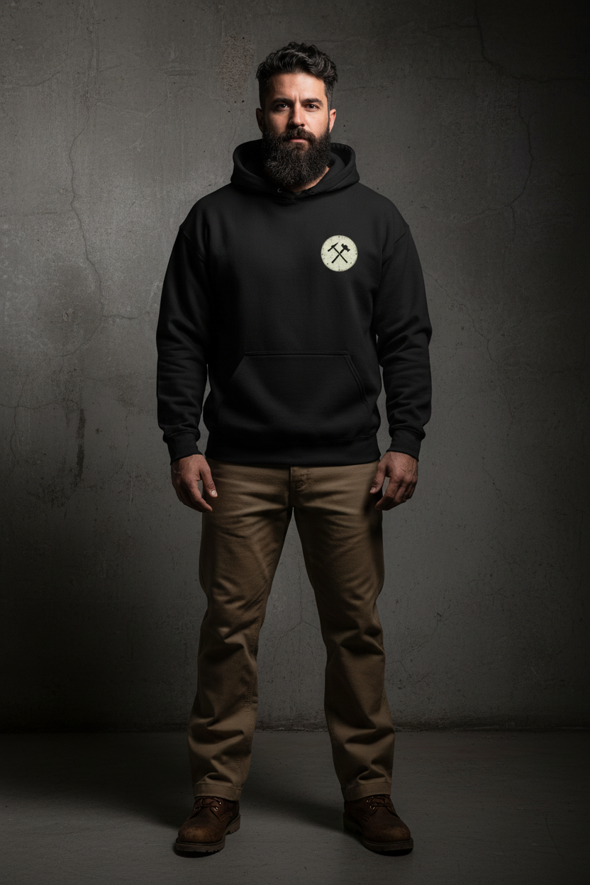 Black Hoodie Front Mockup