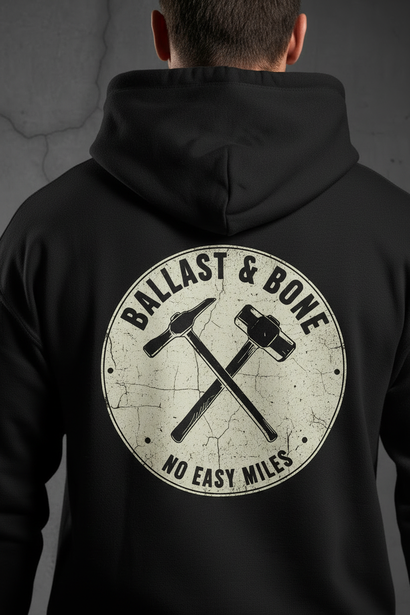 Black Hoodie Zoomed Back Design