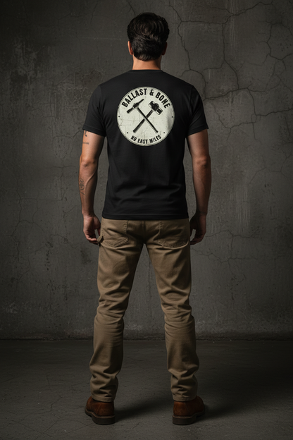 Black Tee Back Mockup