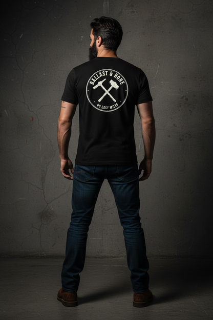 Black Tee Back Mockup
