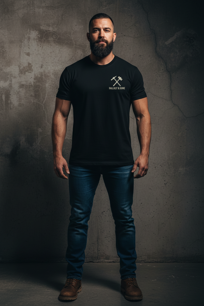 Black Tee Front Mockup