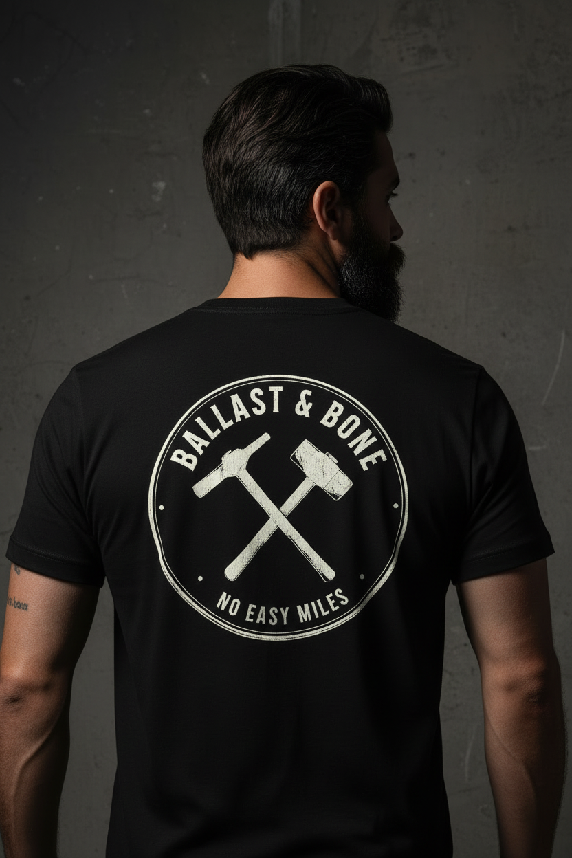 Black Tee Zoomed Back Design