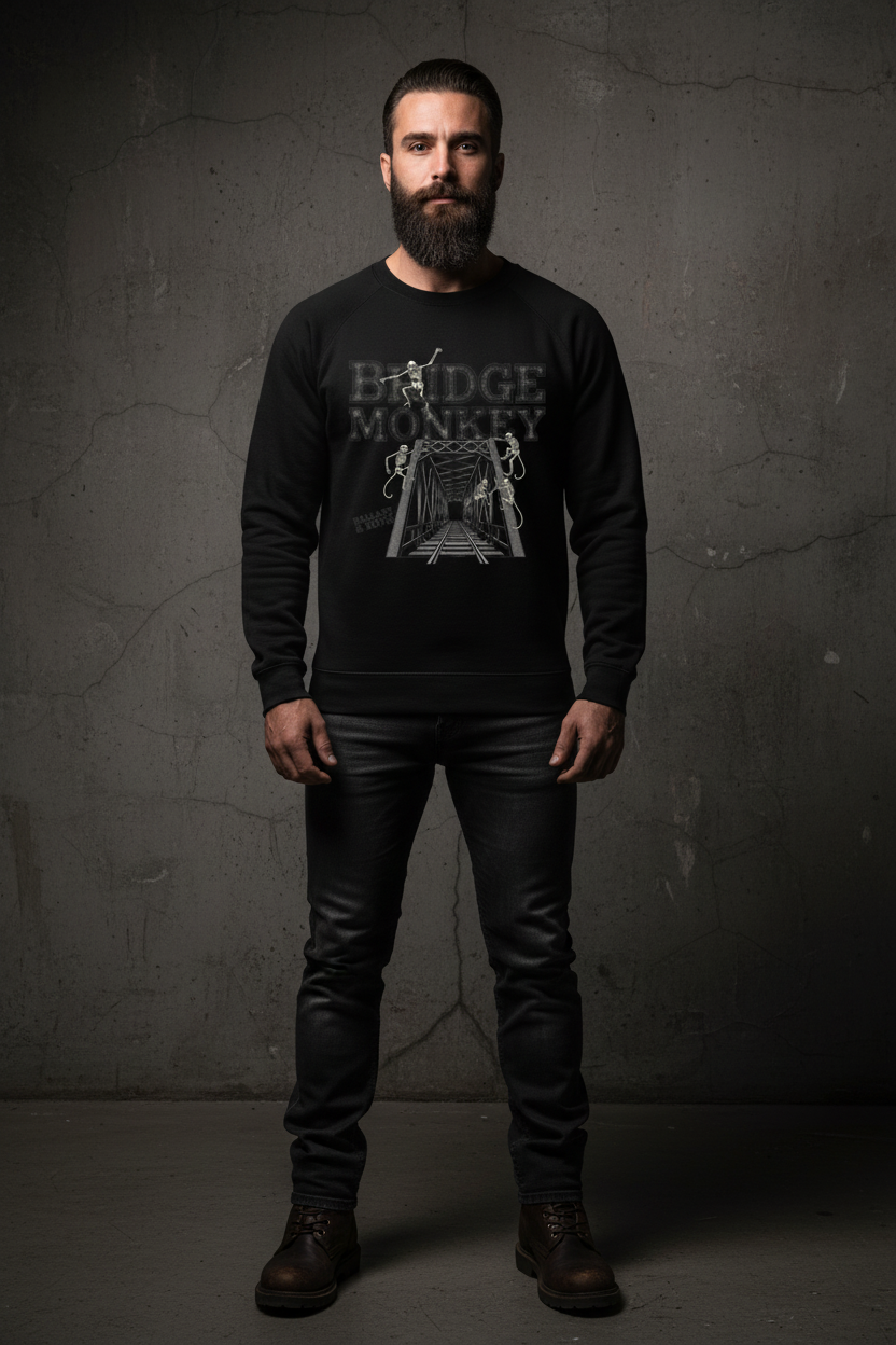 Bridge Monkey Crewneck - Black