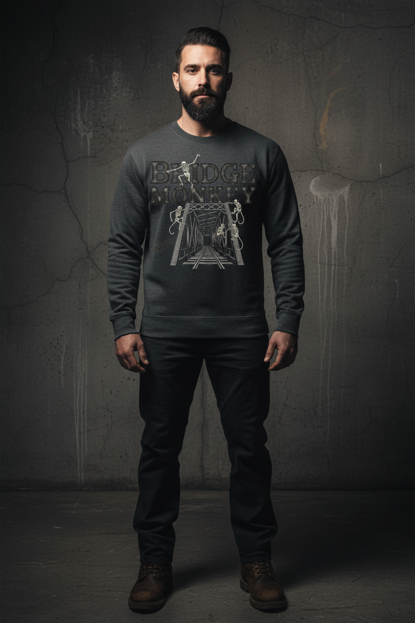 Bridge Monkey Crewneck - Charcoal Grey