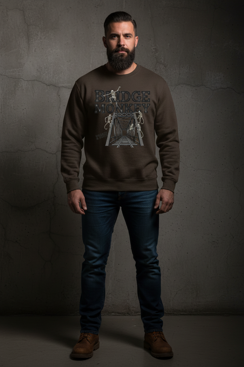 Bridge Monkey Crewneck - Dark Brown