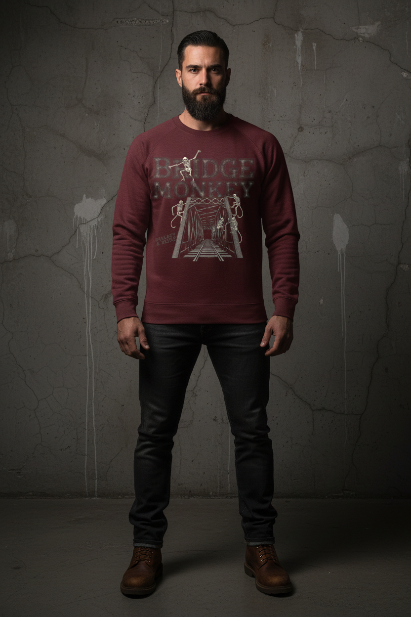 Bridge Monkey Crewneck - Maroon