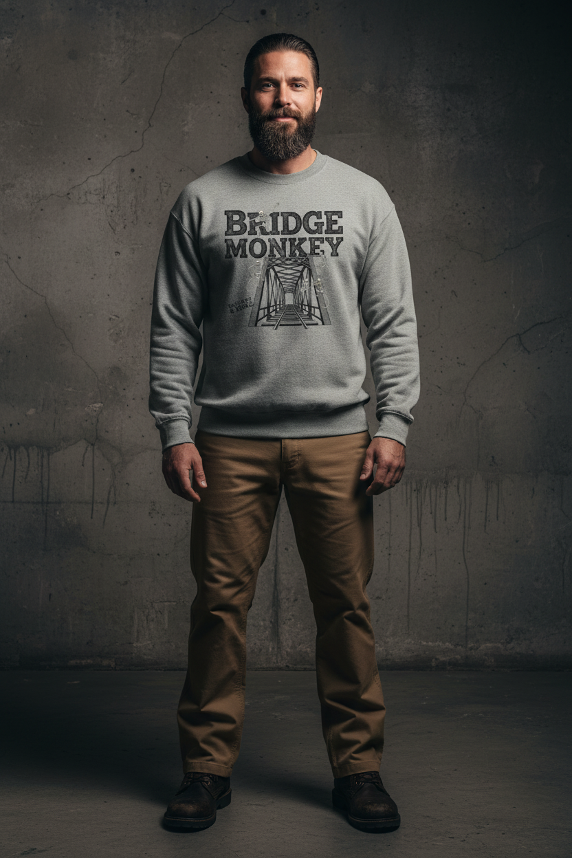 Bridge Monkey Crewneck - Sport Grey
