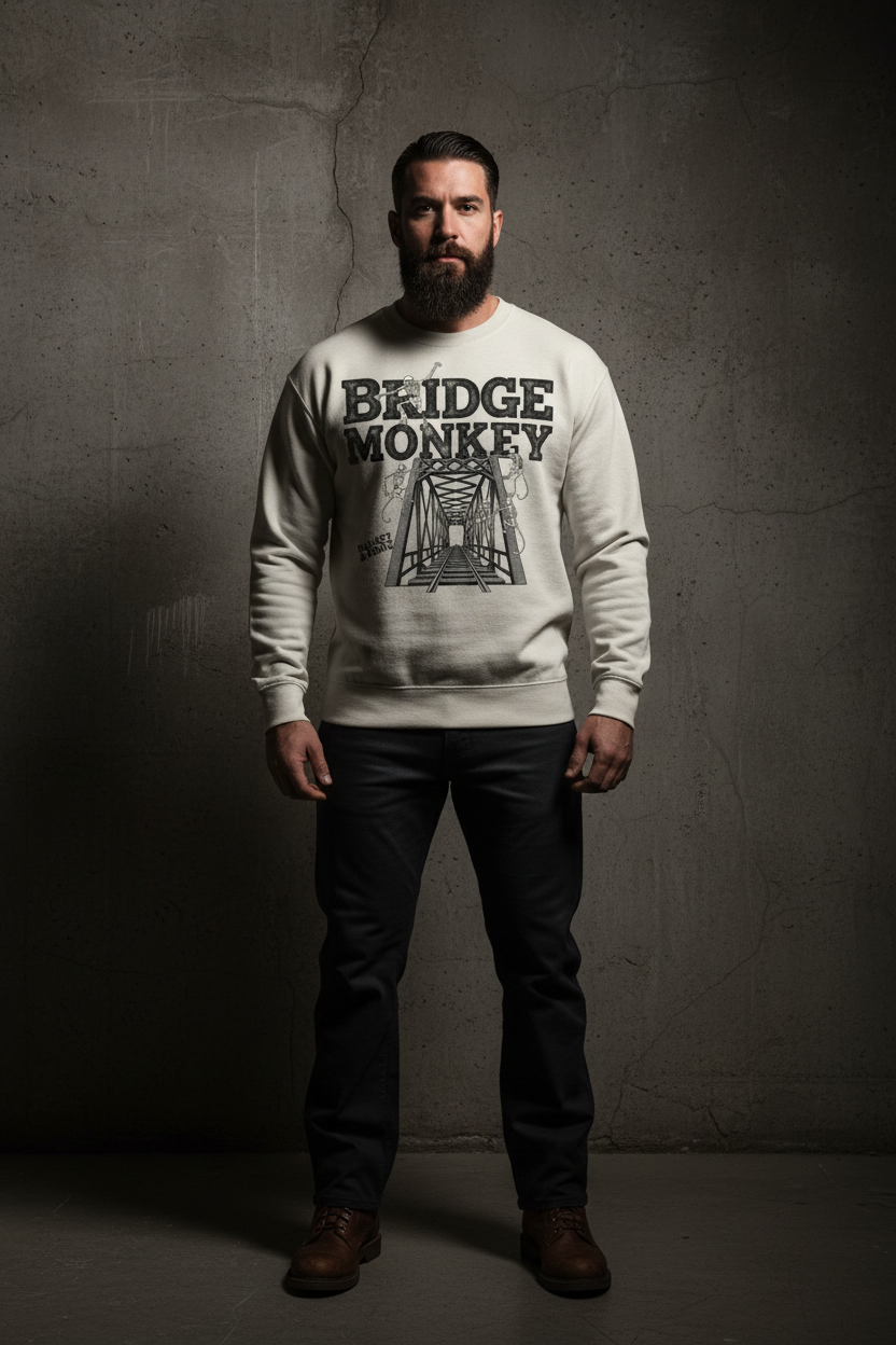 Bridge Monkey Crewneck - White