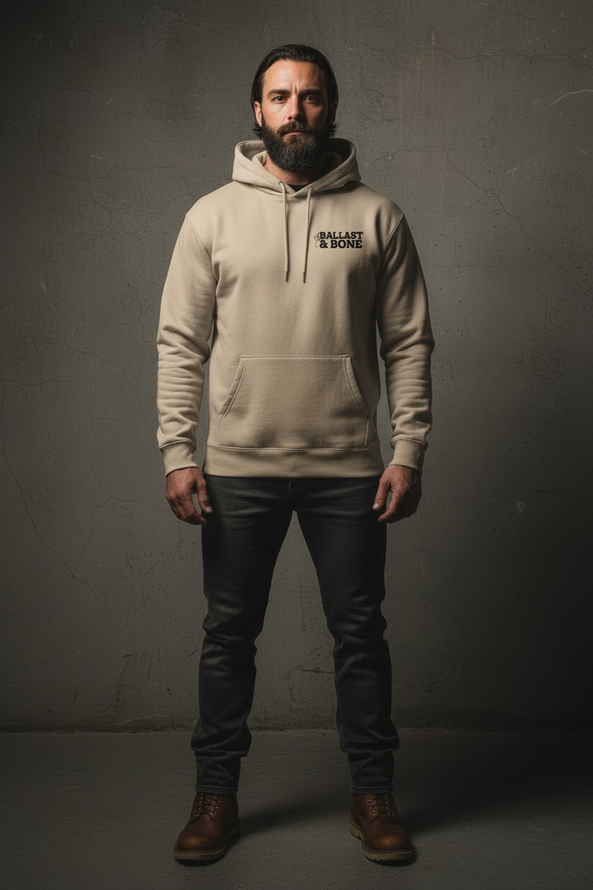 Bridge Monkey Hoodie - Light Stone Front