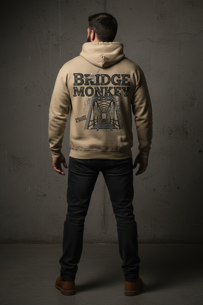 Bridge Monkey Hoodie - Sand Back