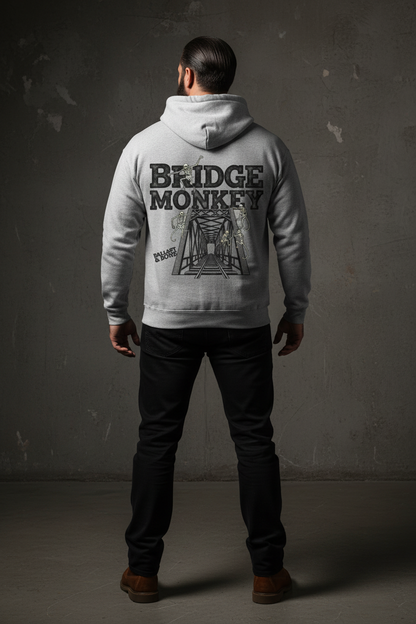 Bridge Monkey Hoodie - Sport Grey Back