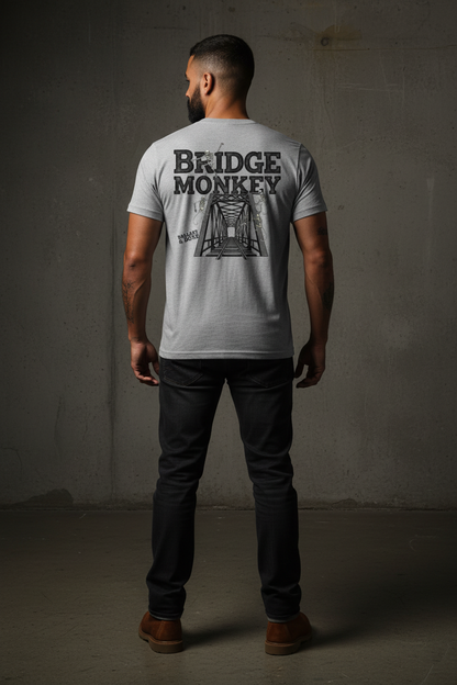 Bridge Monkey Tee - Sport Grey Back
