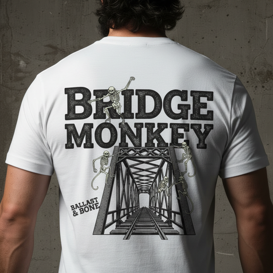 Bridge Monkey Tee - White Zoomed