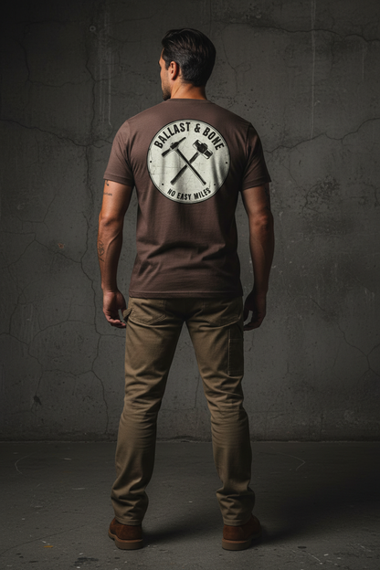 Brown Tee Back Mockup