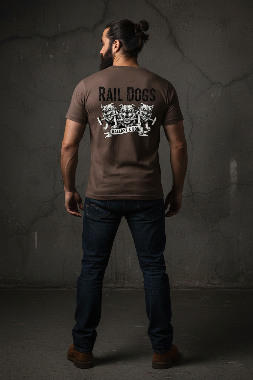 Brown Tee Back Mockup