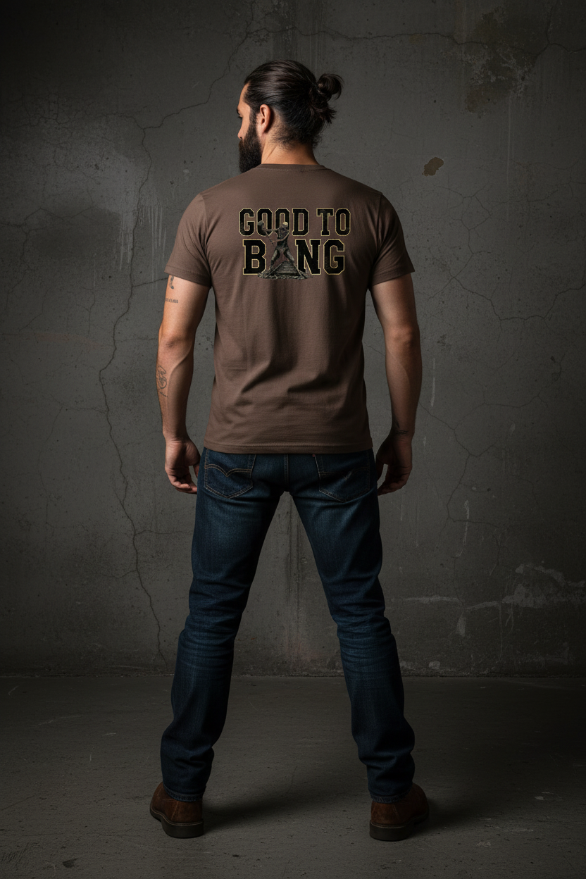 Brown Tee Back Mockup