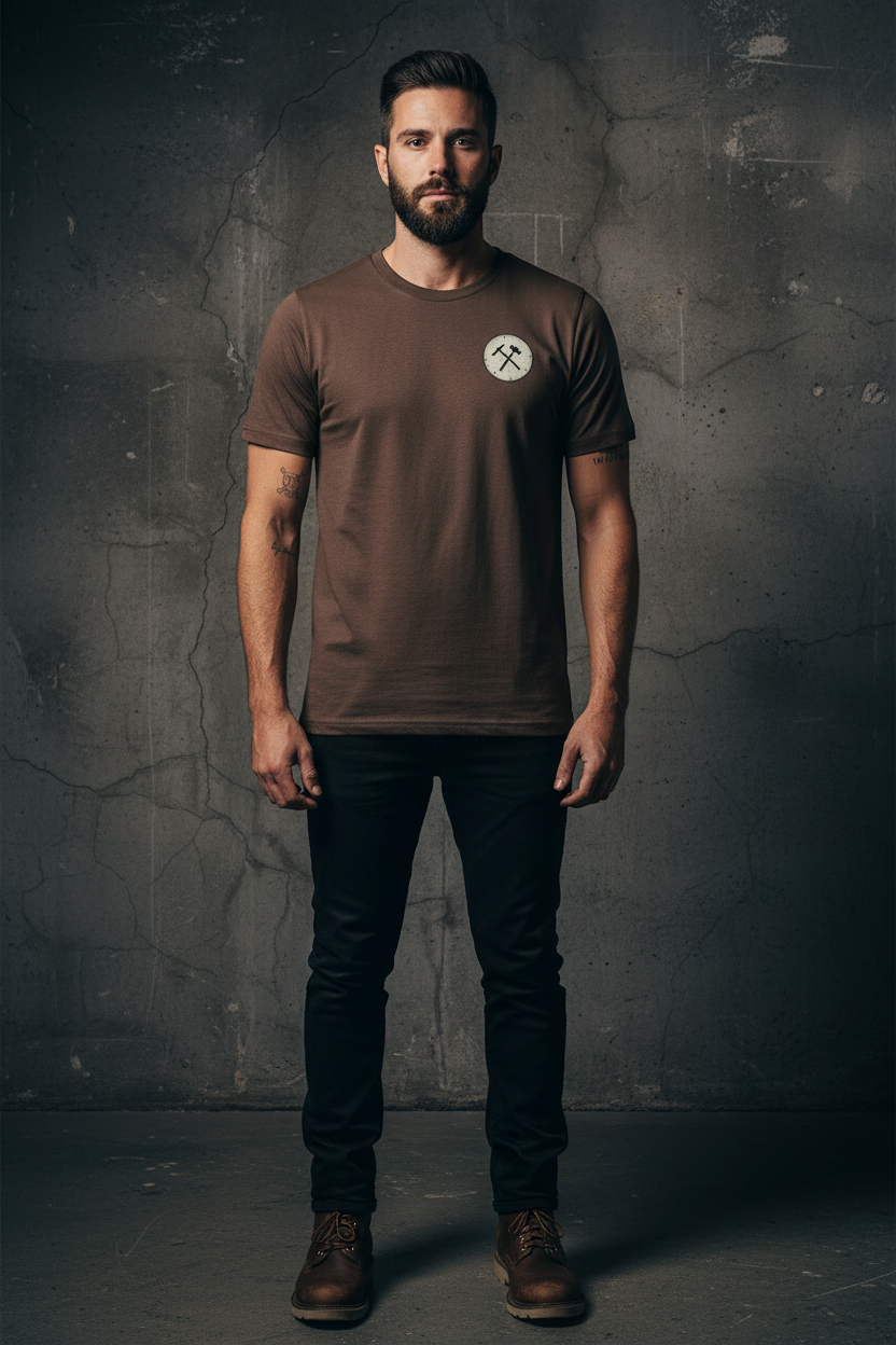 Brown Tee Front Mockup