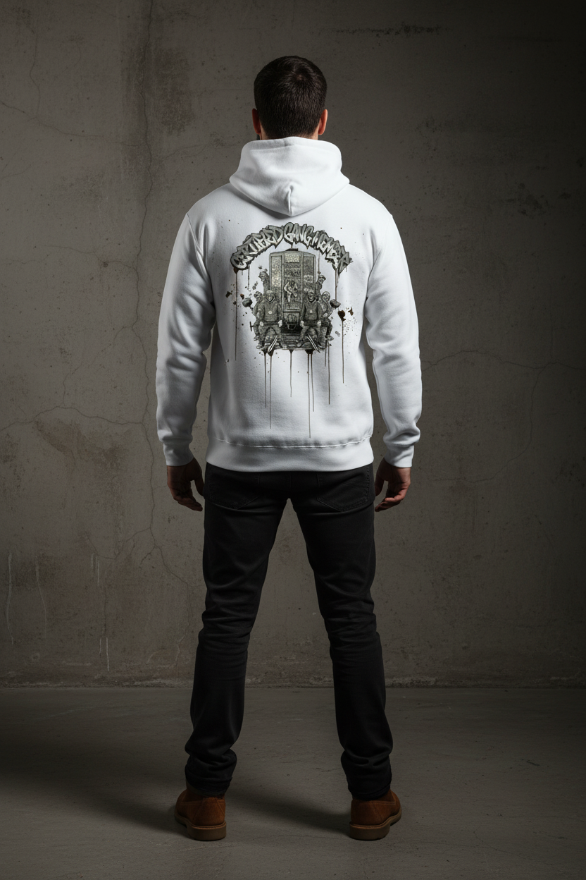 CGM Hoodie - White Back