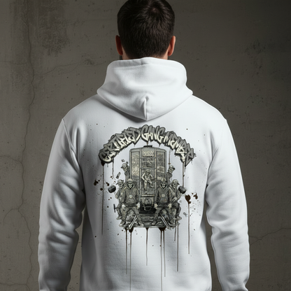 CGM Hoodie - White Zoomed Back