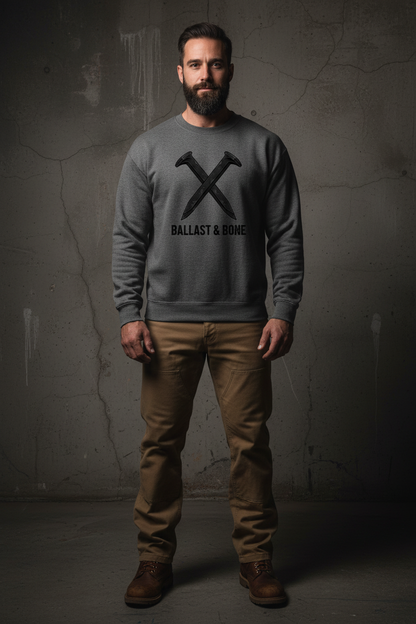 Charcoal Crewneck Front Mockup