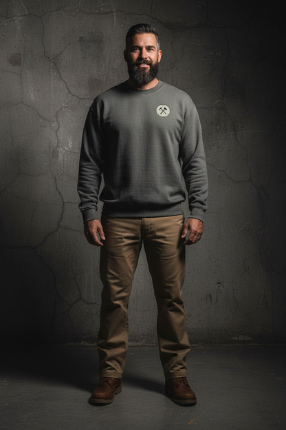 Charcoal Crewneck Front Mockup