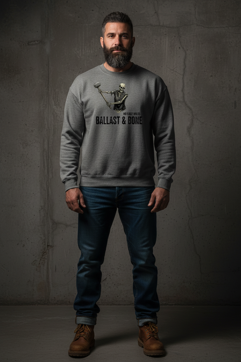Charcoal Crewneck Front Mockup