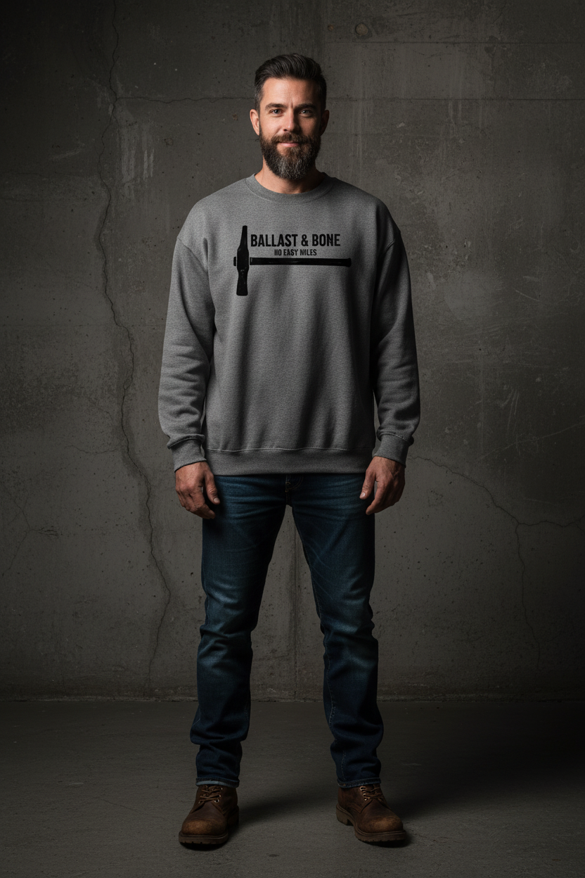Charcoal Crewneck Front Mockup