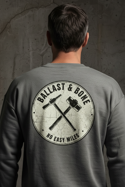 Charcoal Crewneck Zoomed Back Design