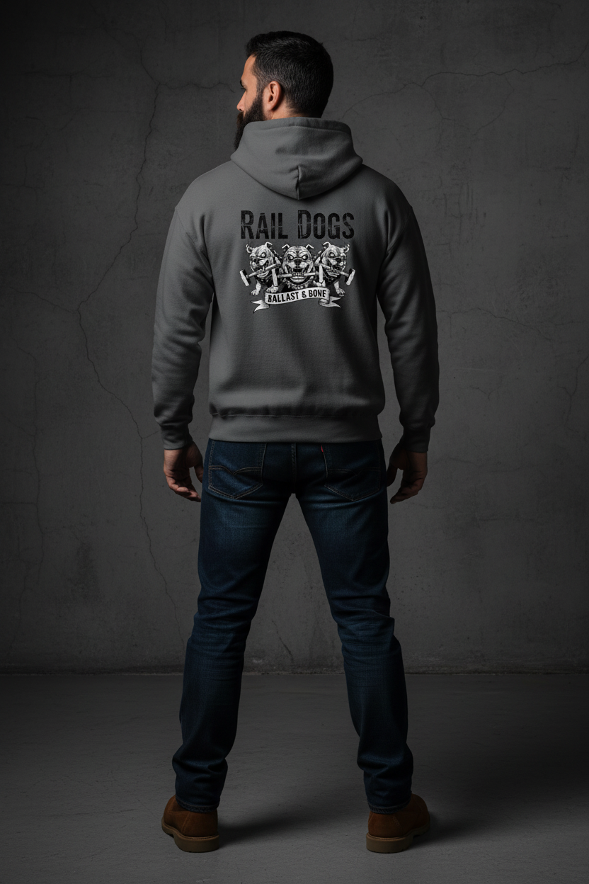Charcoal Hoodie Back Mockup