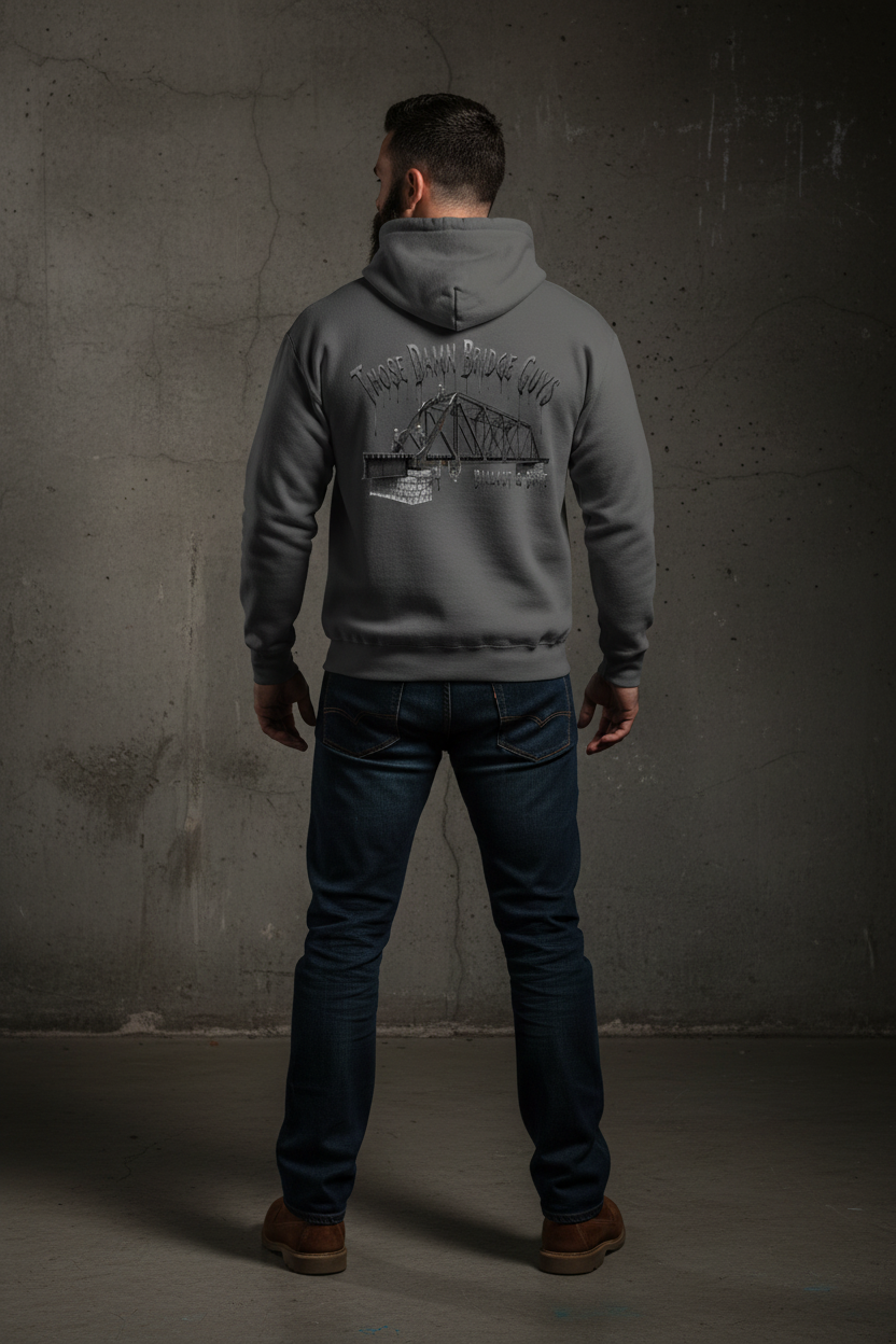 Charcoal Hoodie Back Mockup