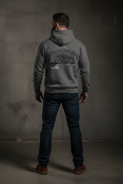 Charcoal Hoodie Back Mockup