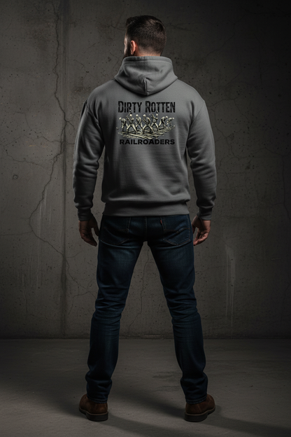 Charcoal Hoodie Back Mockup