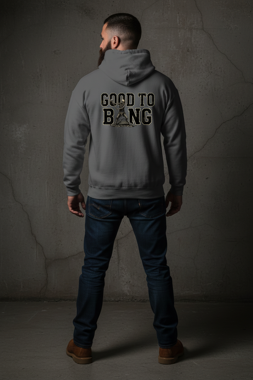 Charcoal Hoodie Back Mockup