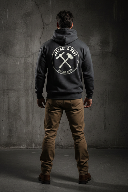 Charcoal Hoodie Back Mockup