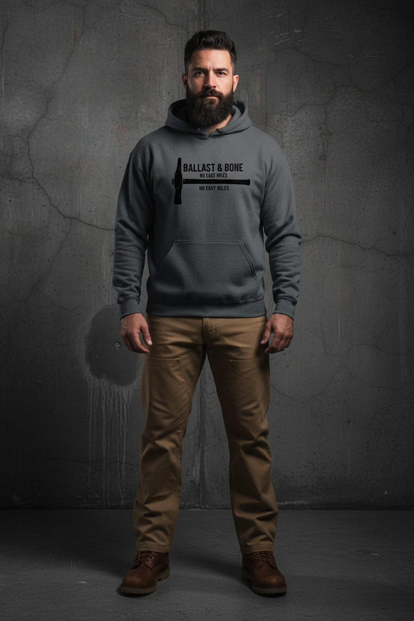 Charcoal Hoodie Front Mockup