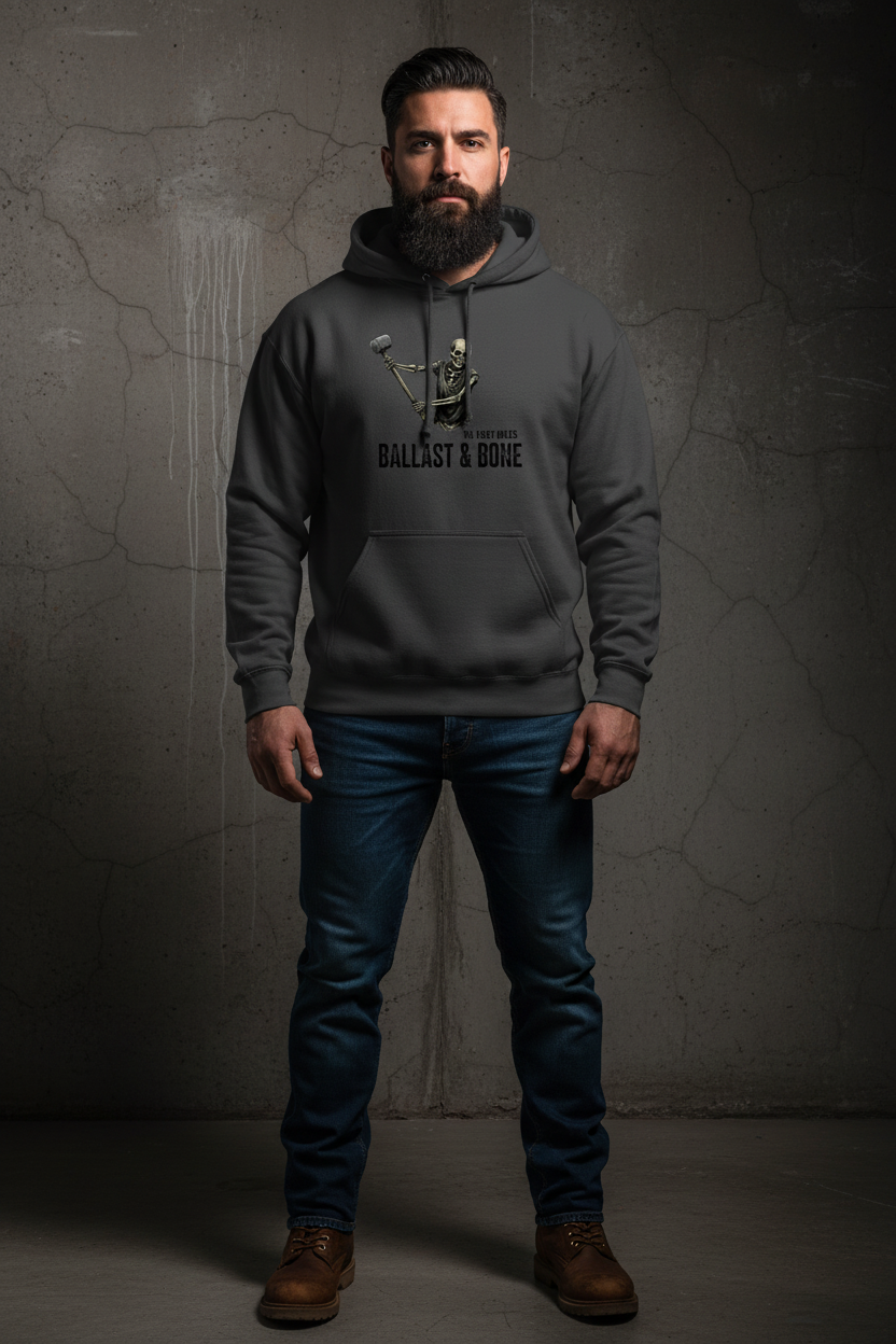 Charcoal Hoodie Front Mockup