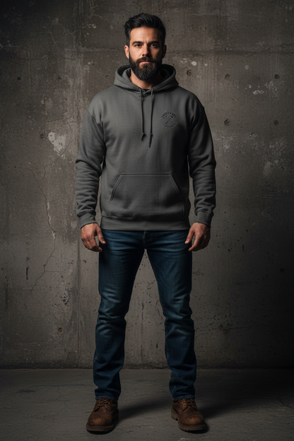 Charcoal Hoodie Front Mockup