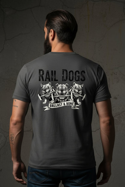 Charcoal Tee Zoomed Back Design